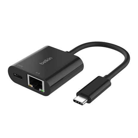 Belkin Connect USB-C Ethernet Adapter 100W PD black INC019bt