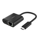 Belkin Connect USB-C Ethernet Adapter 100W PD black INC019bt