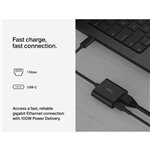 Belkin Connect USB-C Ethernet Adapter 100W PD black INC019bt
