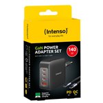 Intenso Power Adapter W140 SET 2x USB-C 1x USB-A inkl. Kabel