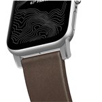 Nomad Strap Modern Leather Brown Connector Silver 38/40/41 m