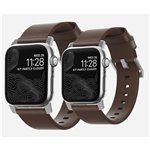 Nomad Strap Modern Leather Brown Connector Silver 38/40/41 m