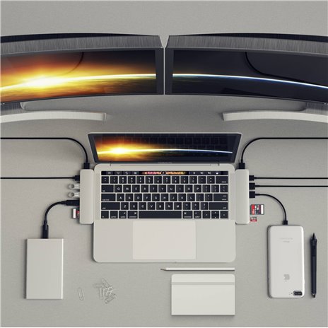 Satechi Type-C Pro Hub con 4K HDMI argento