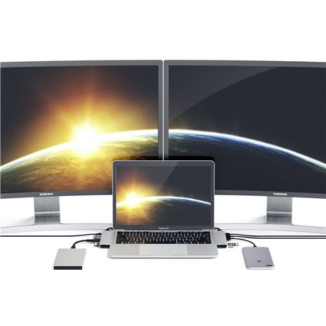 Satechi Type-C Pro Hub con 4K HDMI argento