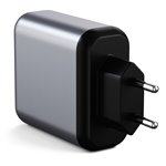 Satechi 30W Dual Port Wall caricabatt. space grigio