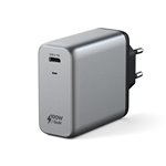 Satechi 100W USB-C PD GaN caricabatt. parete grigio spazio