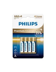 1x4 Philips Premium Alkaline AAA batteria