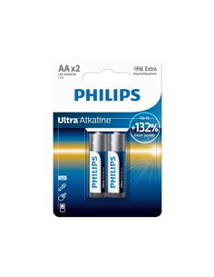 1x2 Philips Ultra Alkaline AA batteria