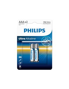 1x2 Philips Ultra Alkaline AAA batteria