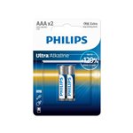 1x2 Philips Ultra Alkaline AAA batteria