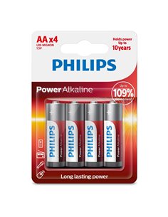 1x4 Philips Power Alkaline AA batteria