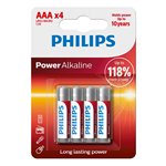1x4 Philips Power Alkaline AAA batteria