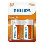 1x2 Philips LongLife D batteria