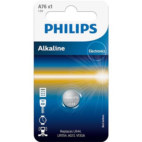 Philips Alkaline 1.5V batteria bottone (LR44 / LR1154)
