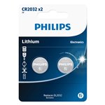 1x2 Philips Lithium 3.0V CR2032 batteria bottone